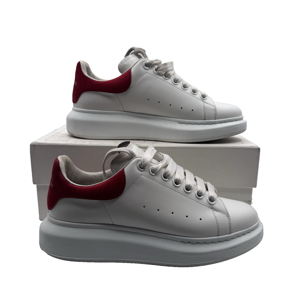 Alexander McQueen Women’s Oversized Sneakers White Lush Red EU 39 US 9 w/ Box